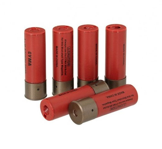 CYMA M870 Airsoft Shotgun Cartridge Red (Pack of 6)