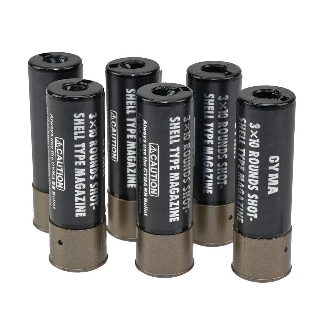 CYMA M870 Airsoft Shotgun Cartridge Black (Pack of 6)
