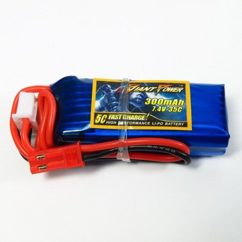 Giant Power 7.4V 300mAh 35C/70C LiPO RC Battery JST (BEC)