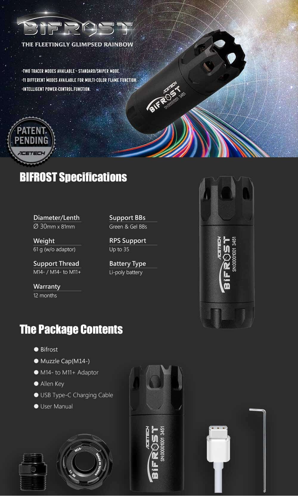 Acetech Bifrost Tracer Unit