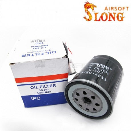 SLONG AIRSOFT "BIG" Silencer Oil Filter Style D - Black